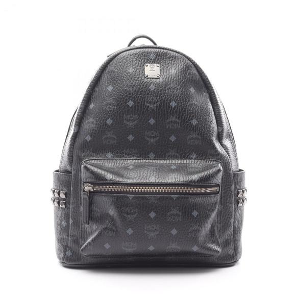 MCM Black Leather Backpack - Picture 1 of 12